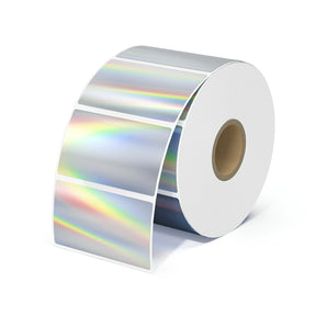 MUNBYN holographic rectangular thermal labels  are resistant to water, and oils, maintaining their vibrant appearance even under harsh conditions.