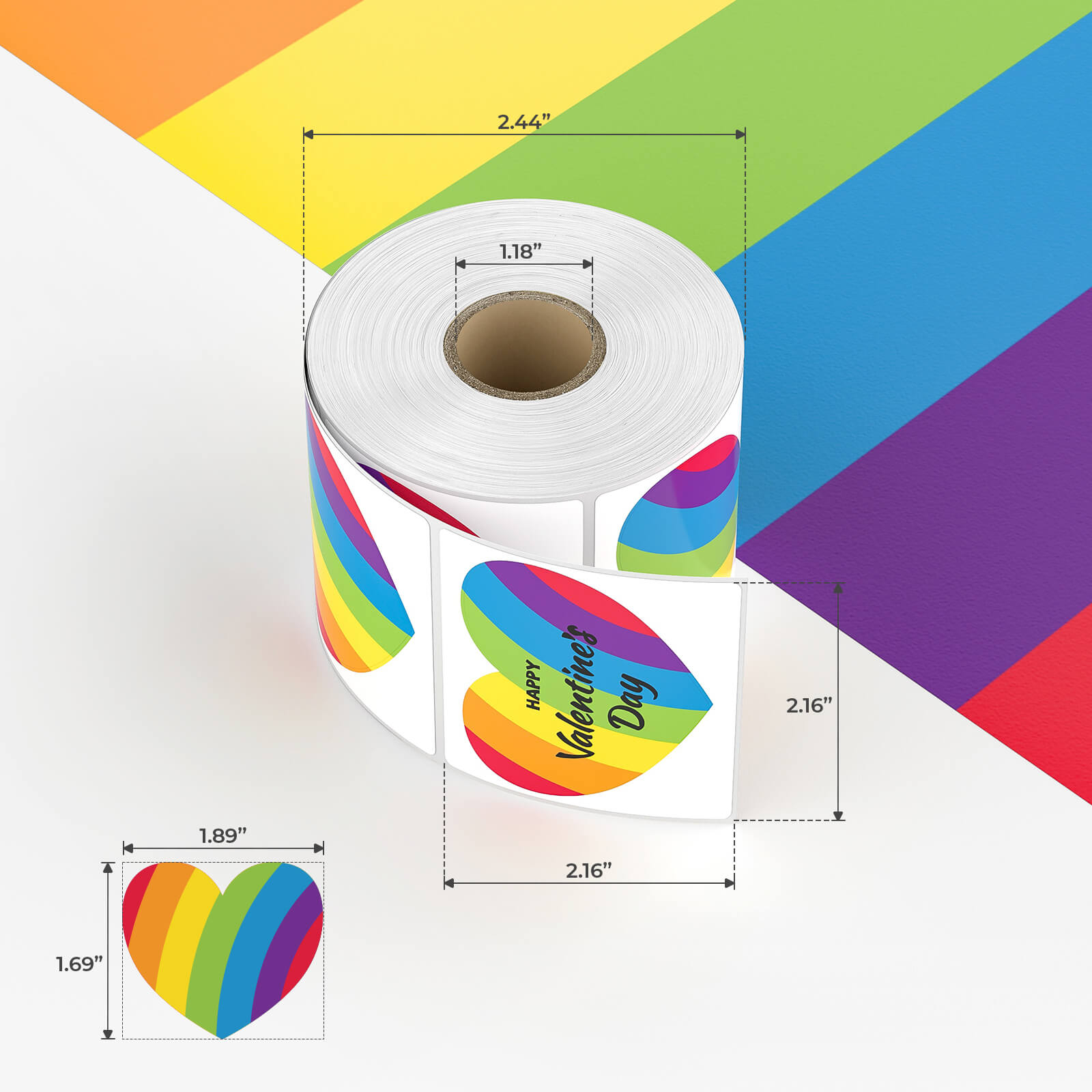 Ideal for adding a pop of color and charm to any item, each label is perfectly sized at 1.9"x1.7".
