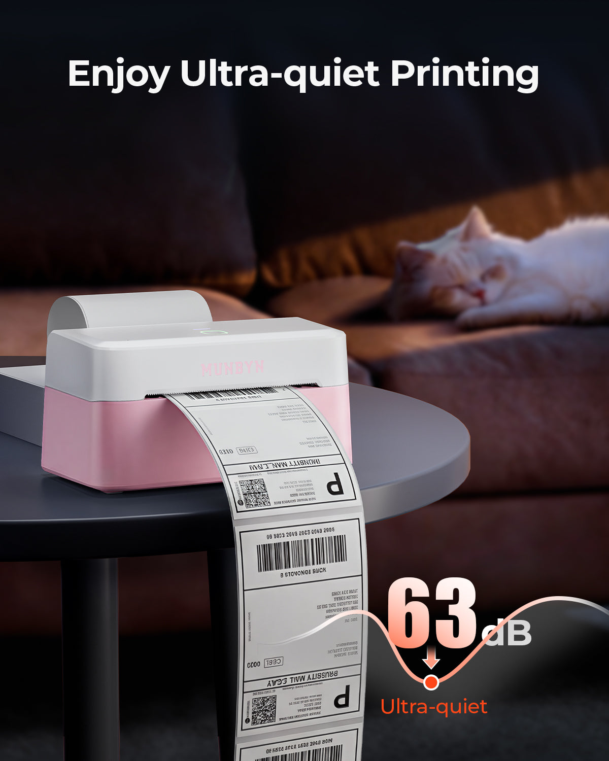 MUNBYN RW403B Bluetooth Thermal Label Printer for Shipping and Product Labeling