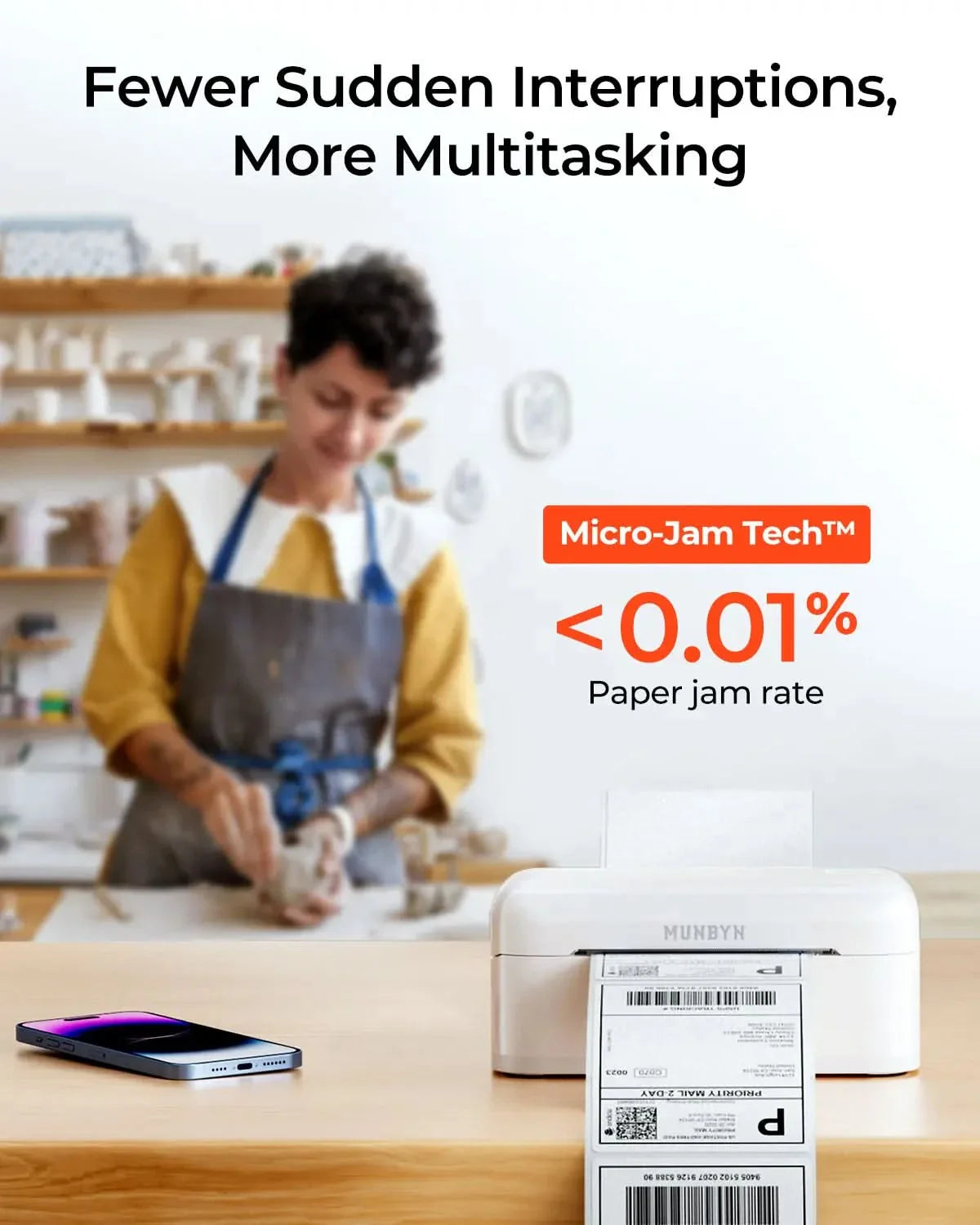 MUNBYN RealWriter 402 Bluetooth Thermal Label Printer 203DPI