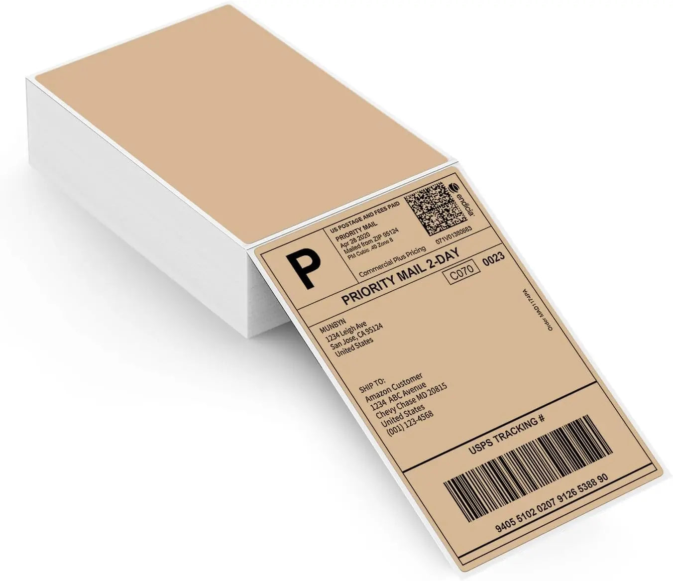 MUNBYN 4”x6" Generic Shipping Labels (Brown-220pcs)