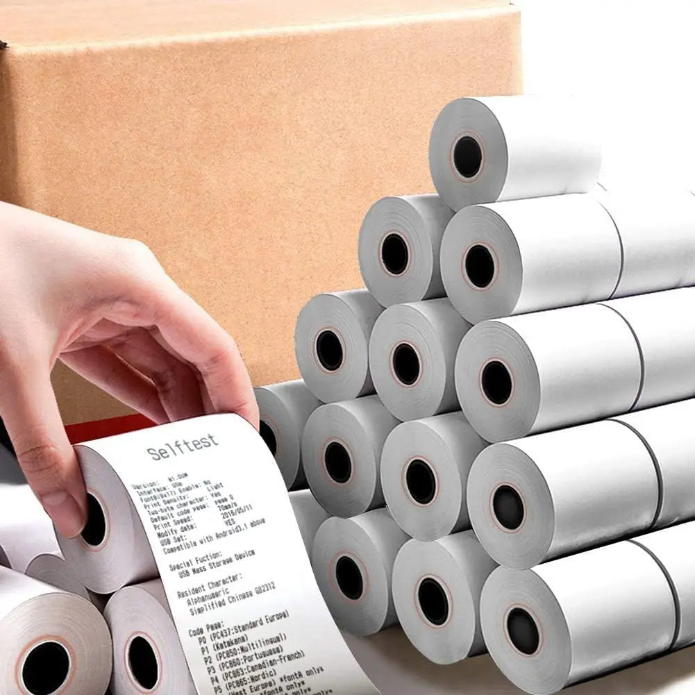 MUNBYN 3 1/8" x 2" Thermal Receipt Paper Rolls, 80mm POS Receipt Paper Cash Register Roll, 50 Rolls Sealed Pack