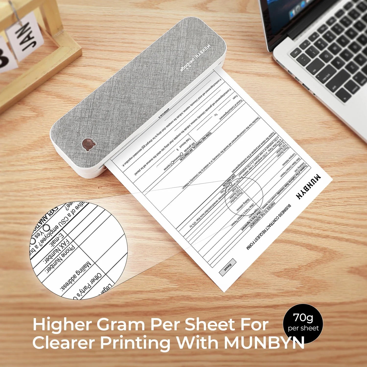 MUNBYN A4 Thermal Paper 3 Rolls