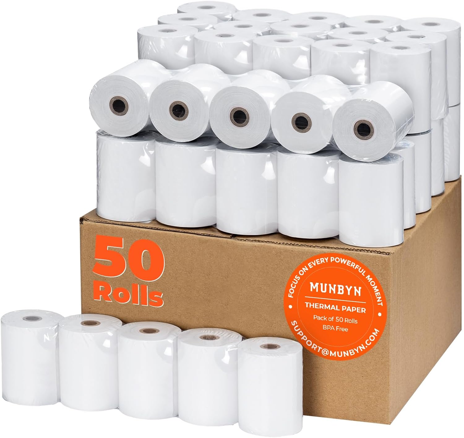 MUNBYN 80mm Thermal Receipt Paper 3 1/8 x 230ft