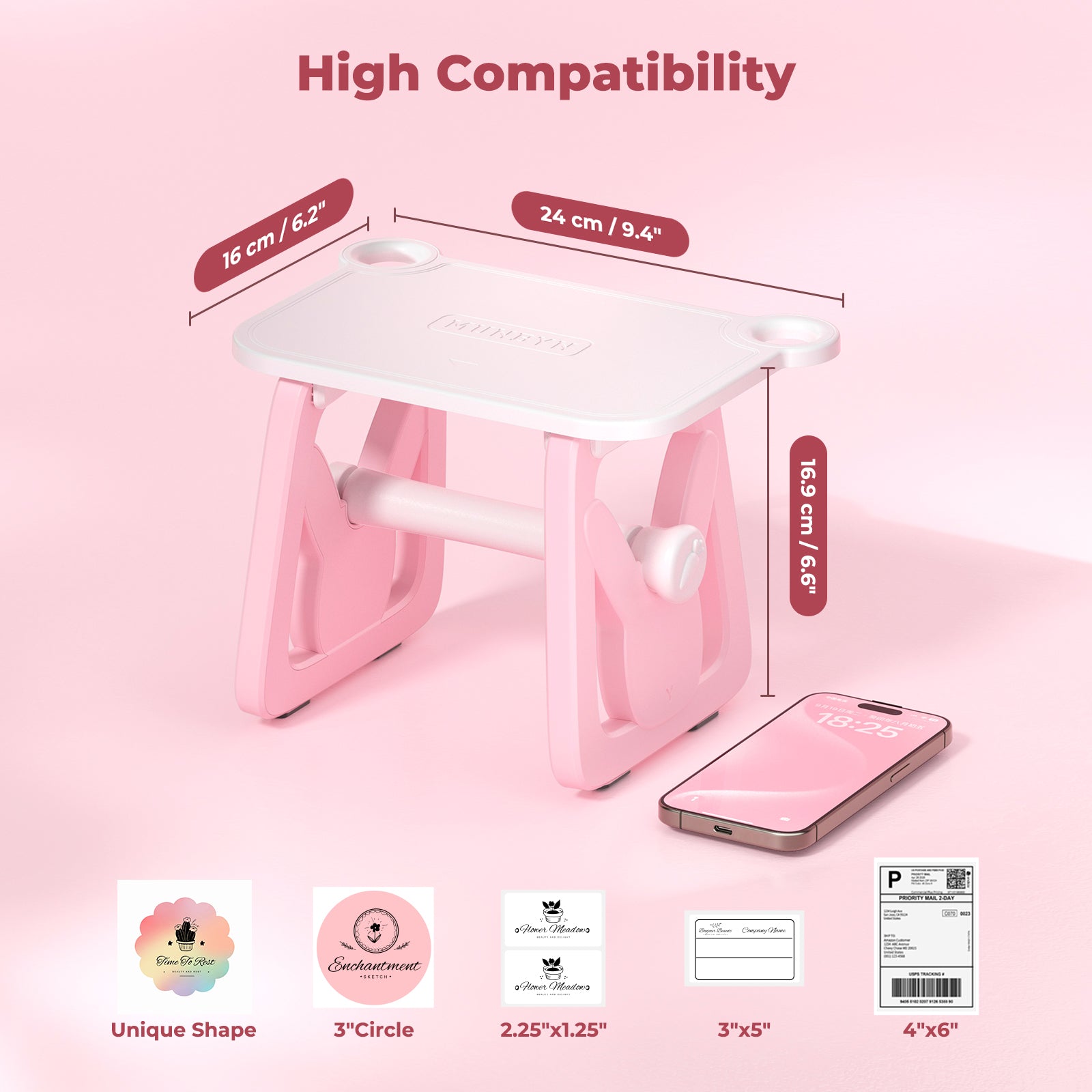 Set of four ILH02 Label Holder accessories for MUNBYN CA label printers, designed to organize and secure labels efficiently.