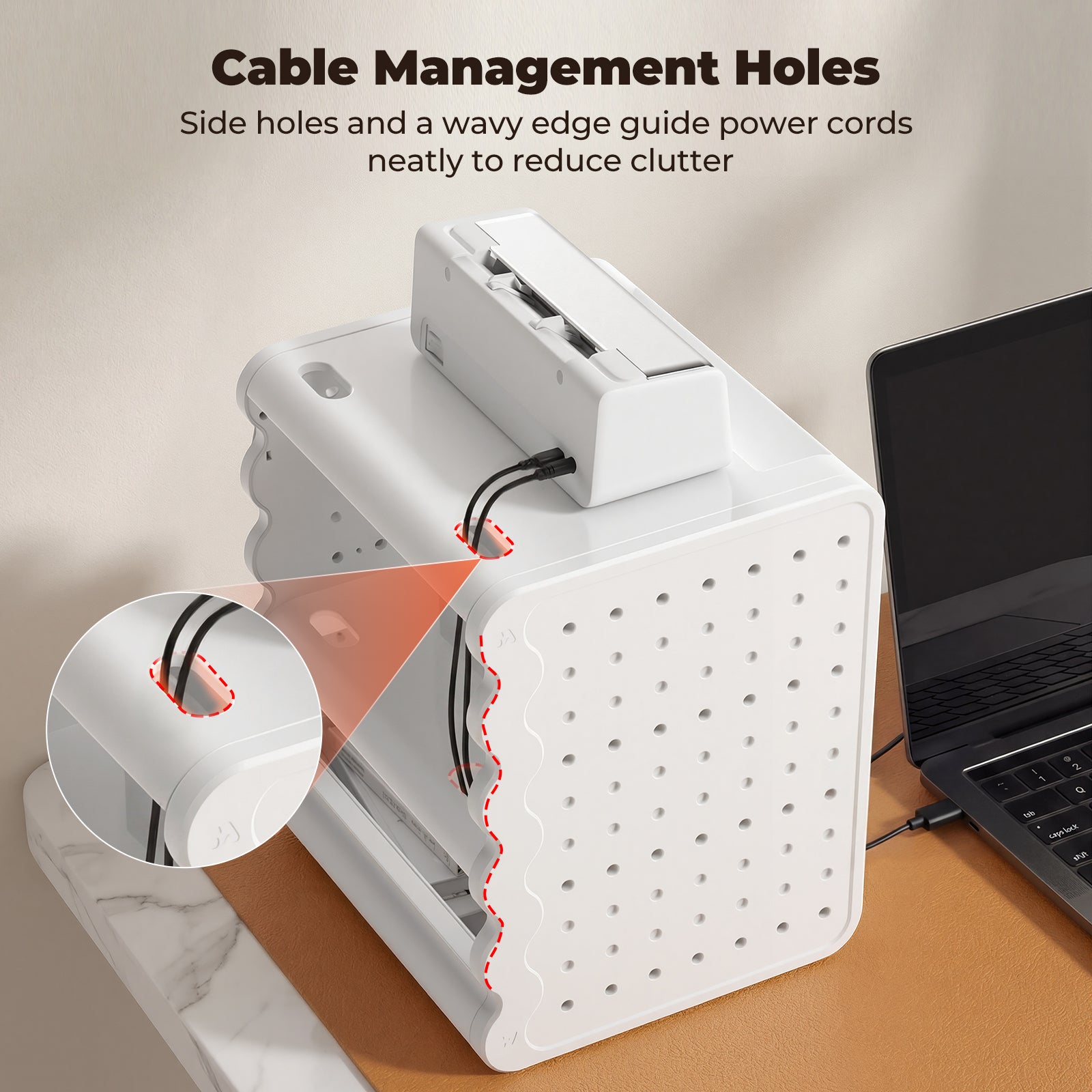MUNBYN ILH03 5-in-1 Label Holder and Desk Organizer