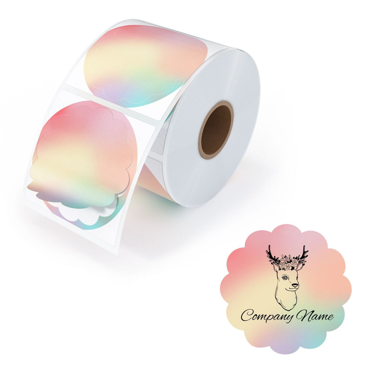 munbyn, direct thermal labels, floral border stickers for sale, flower shape stickers, floral shape sticker, post label, ebay postage label, circle label, scalloped round border thermal labels, customized stickers, print stickers at home,