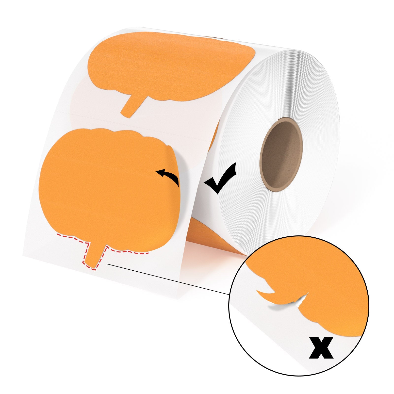 These pumpkin labels are easy to apply, with a self-adhesive backing that ensures a secure hold.