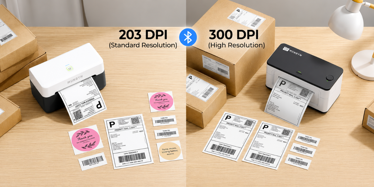 203 DPI vs. 300 DPI label printer