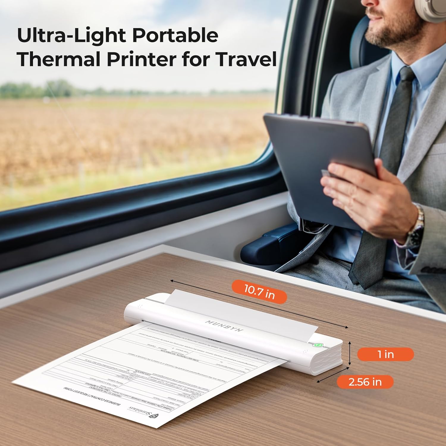 MUNBYN ITP02 Wireless Bluetooth Portable Thermal Printers