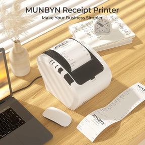 MUNBYN Thermal Receipt Printer with USB Ethernet Port P047