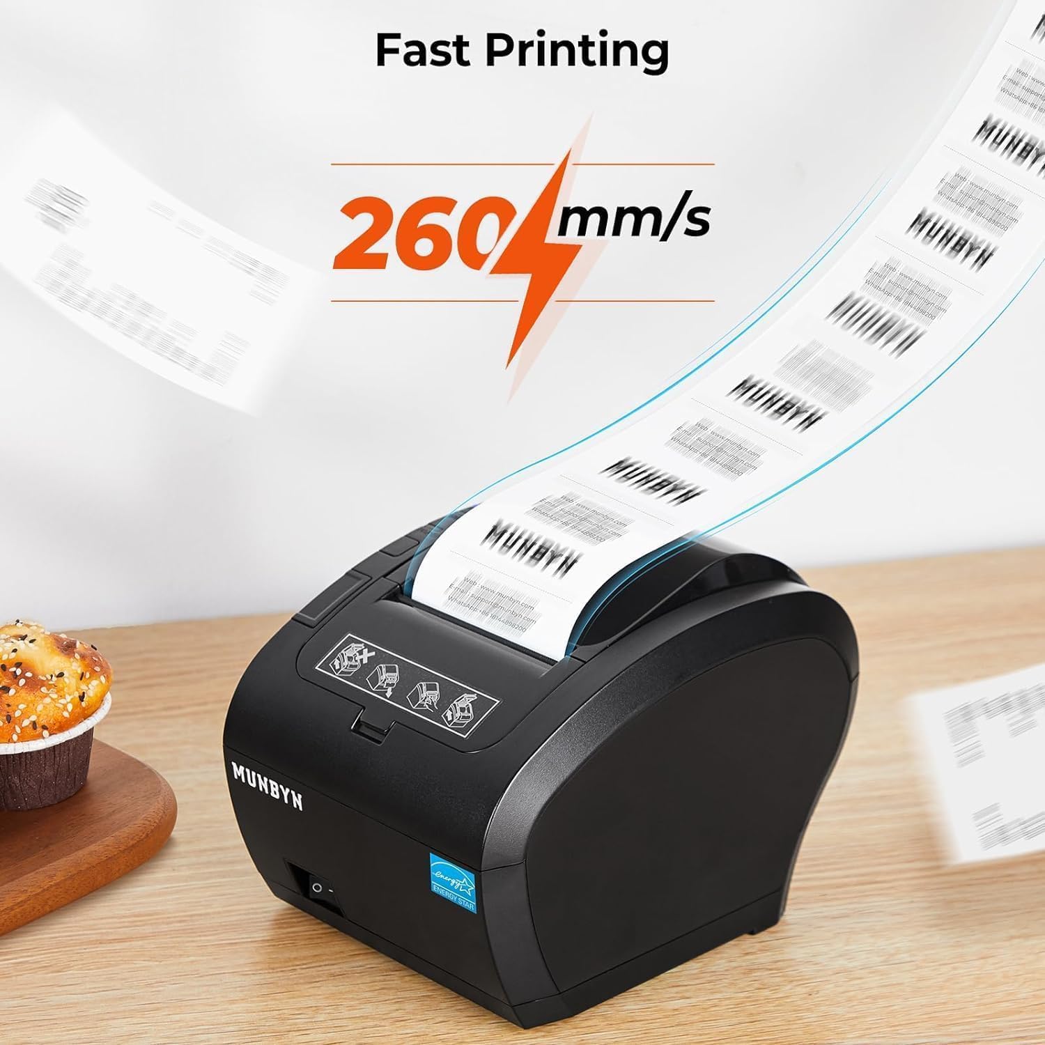 MUNBYN P047 WiFi Receipt Printer POS Printer