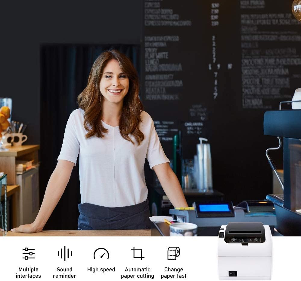 MUNBYN Thermal Receipt Printer with USB Ethernet Port P047