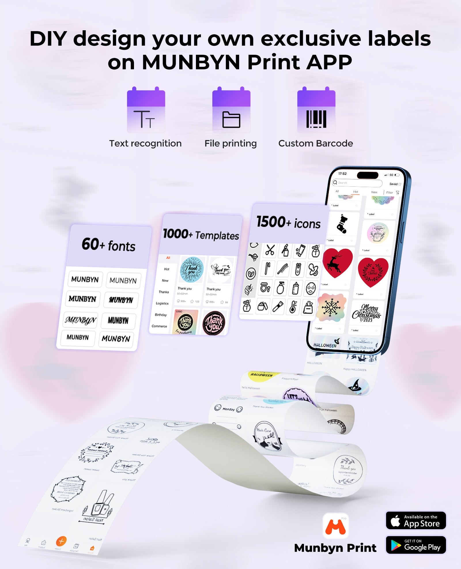 MUNBYN CA RealWriter 130B thermal label printer kit with compact design and multiple label rolls for efficient shipping labels