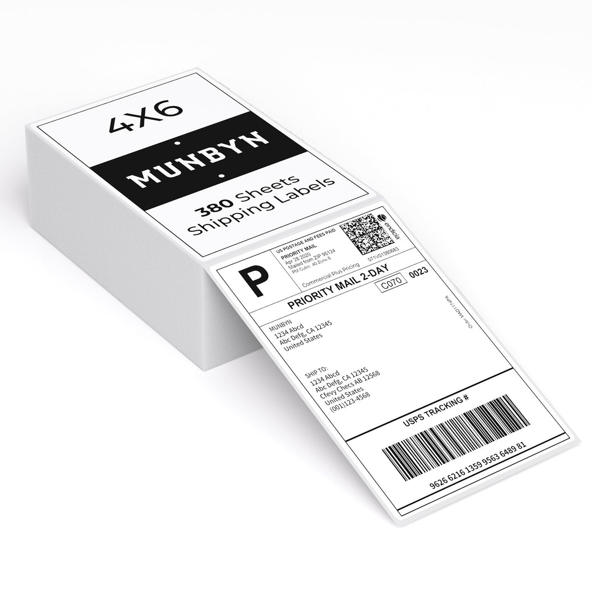 MUNBYN 4"x6" Direct Thermal Shipping Labels Waterproof