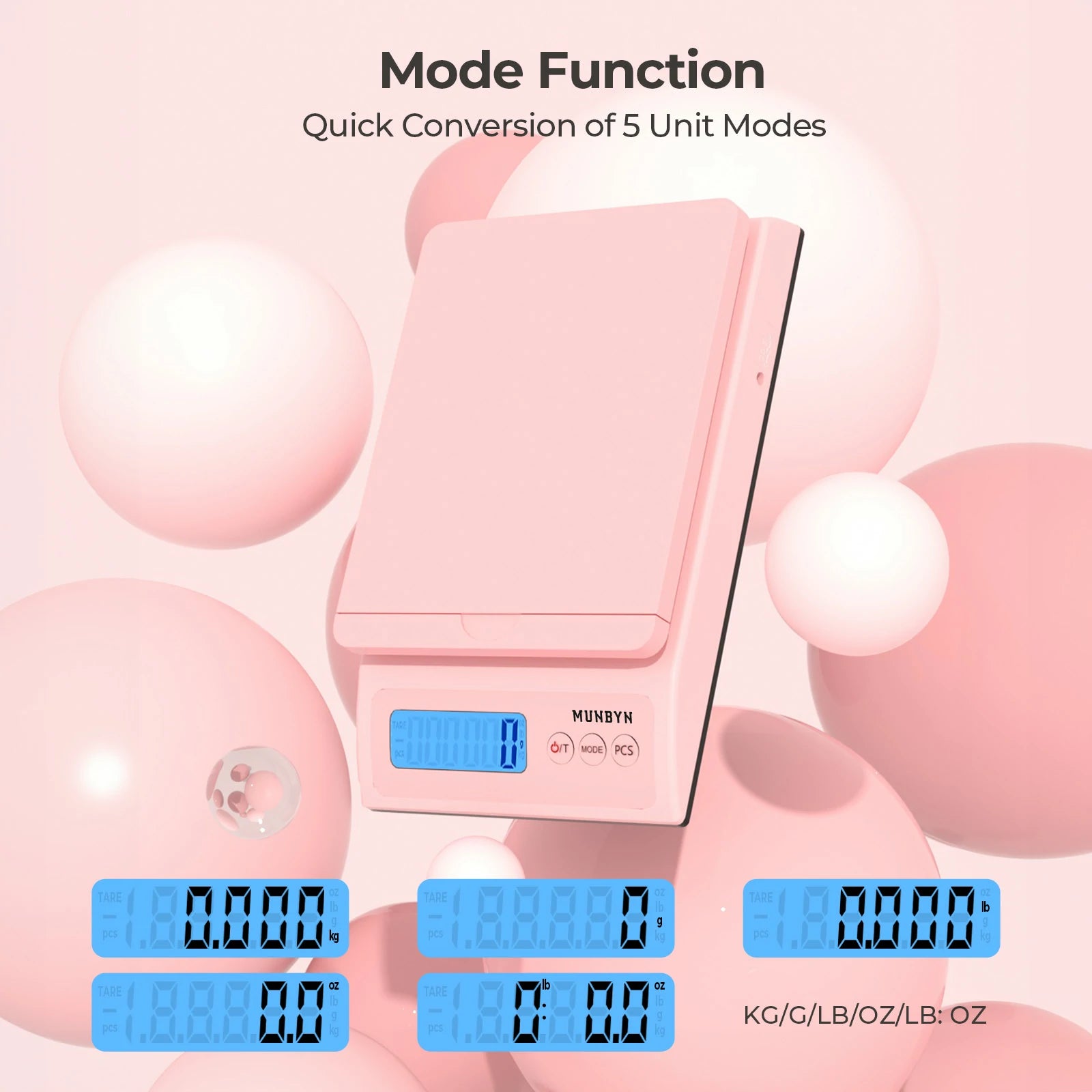 MUNBYN CA IPS01 postal scale used as label printer accessory, showing digital display and compact design for shipping and mailing needs.