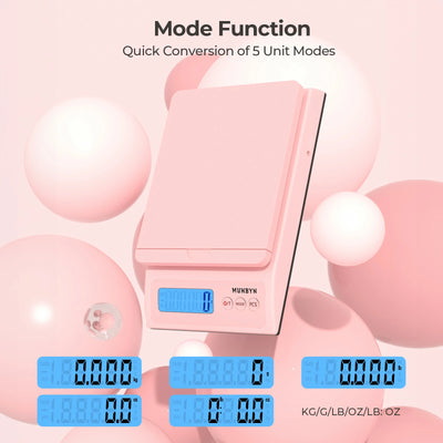 MUNBYN CA IPS01 postal scale used as label printer accessory, showing digital display and compact design for shipping and mailing needs.