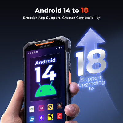 MUNBYN AS01P barcode scanner with ergonomic design, ready for quick scanning of barcodes in retail or warehouse settings.
