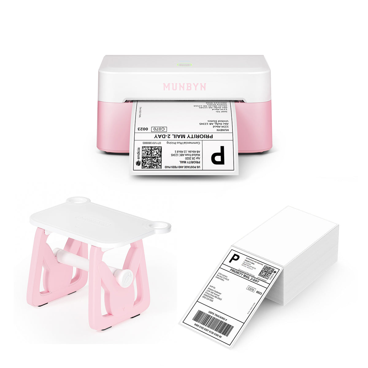MUNBYN RW403B Bluetooth Thermal Label Printer Kit for Shipping and Product Labeling
