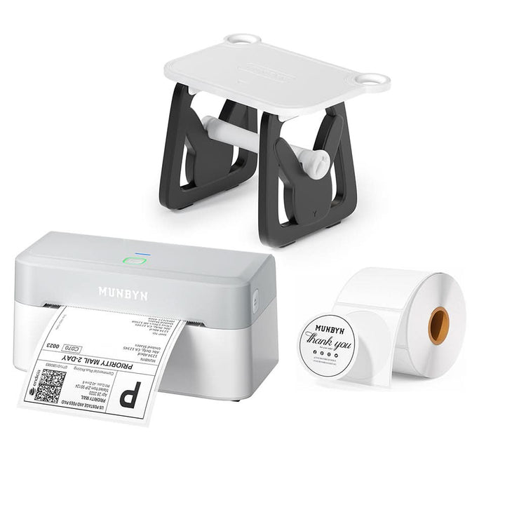 MUNBYN RW403B Bluetooth Thermal Label Printer Kit for Shipping and Product Labeling
