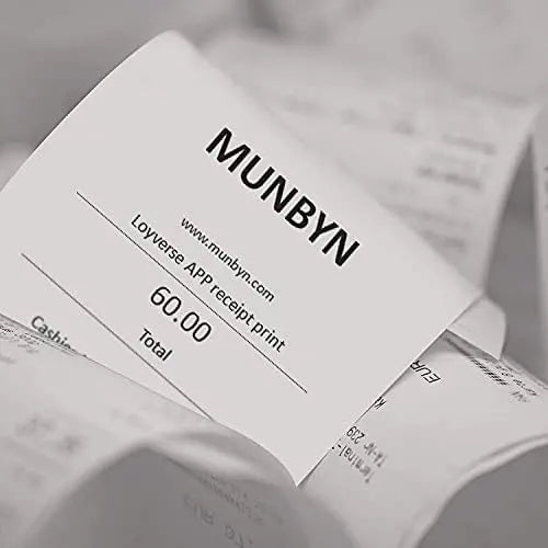 MUNBYN 3 1/8" x 2" Thermal Receipt Paper Rolls, 80mm POS Receipt Paper Cash Register Roll, 10 Rolls Sealed Pack