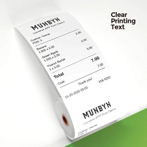 MUNBYN 3 1/8" x 2" Thermal Receipt Paper Rolls, 80mm POS Receipt Paper Cash Register Roll, 10 Rolls Sealed Pack