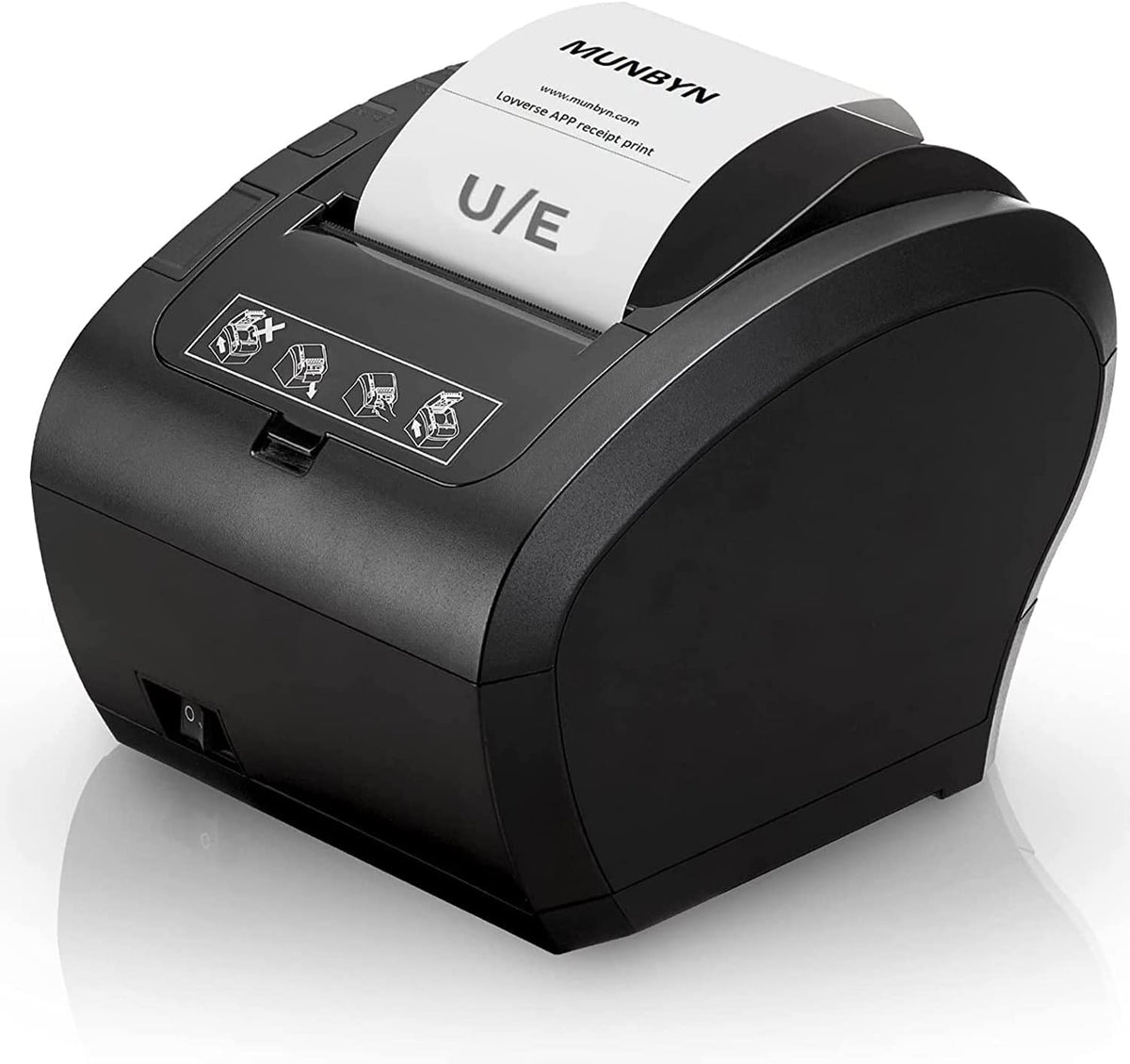 MUNBYN Receipt Printer 80mm with USB Ethernet Port, Thermal POS Printer with Auto Cutter for Restaurant Kitchen Shop Home Business, Support ESC/POS,Mac Windows Linux Chrome OS,Cash Drawer
