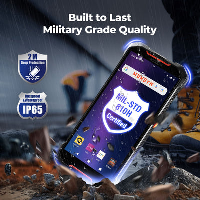 MUNBYN AS01P barcode scanner with ergonomic design, capturing barcodes on products for efficient inventory management.