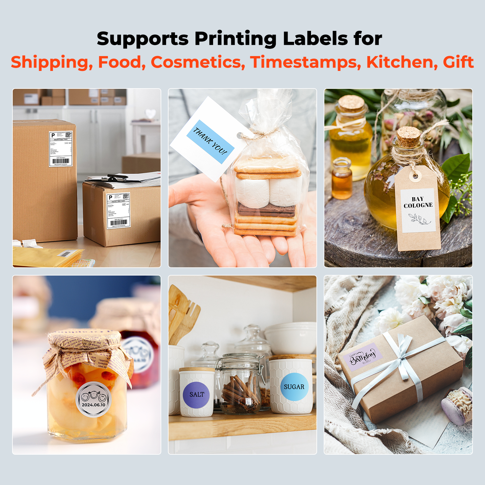 MUNBYN RW411B Bluetooth Thermal Label Printer