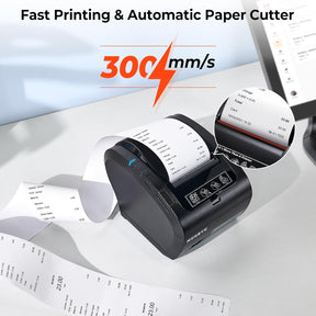 MUNBYN P047 Black Bluetooth Thermal Receipt Printer 80mm POS Printer