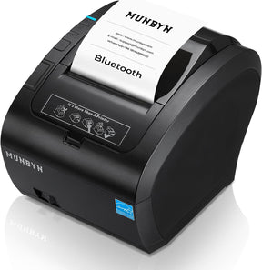 MUNBYN P047 Black Bluetooth Thermal Receipt Printer 80mm POS Printer