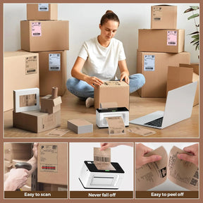 MUNBYN 4”x6" Generic Shipping Labels (Brown-220pcs)