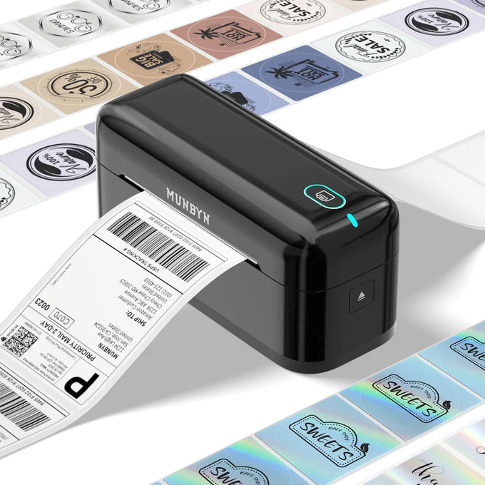 MUNBYN RW402B Bluetooth Thermal Label Printer for Daily Shipping Labels