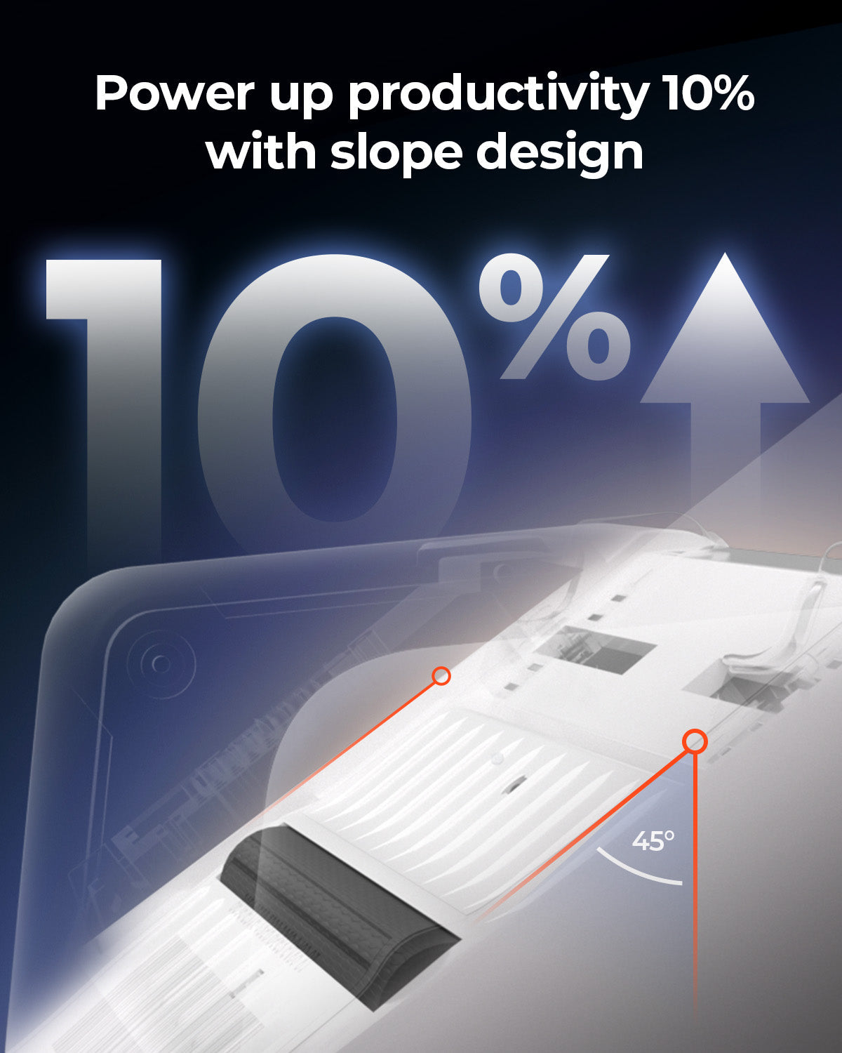 MUNBYN RealWriter 405B thermal label printer printing labels with sleek black design and compact form.