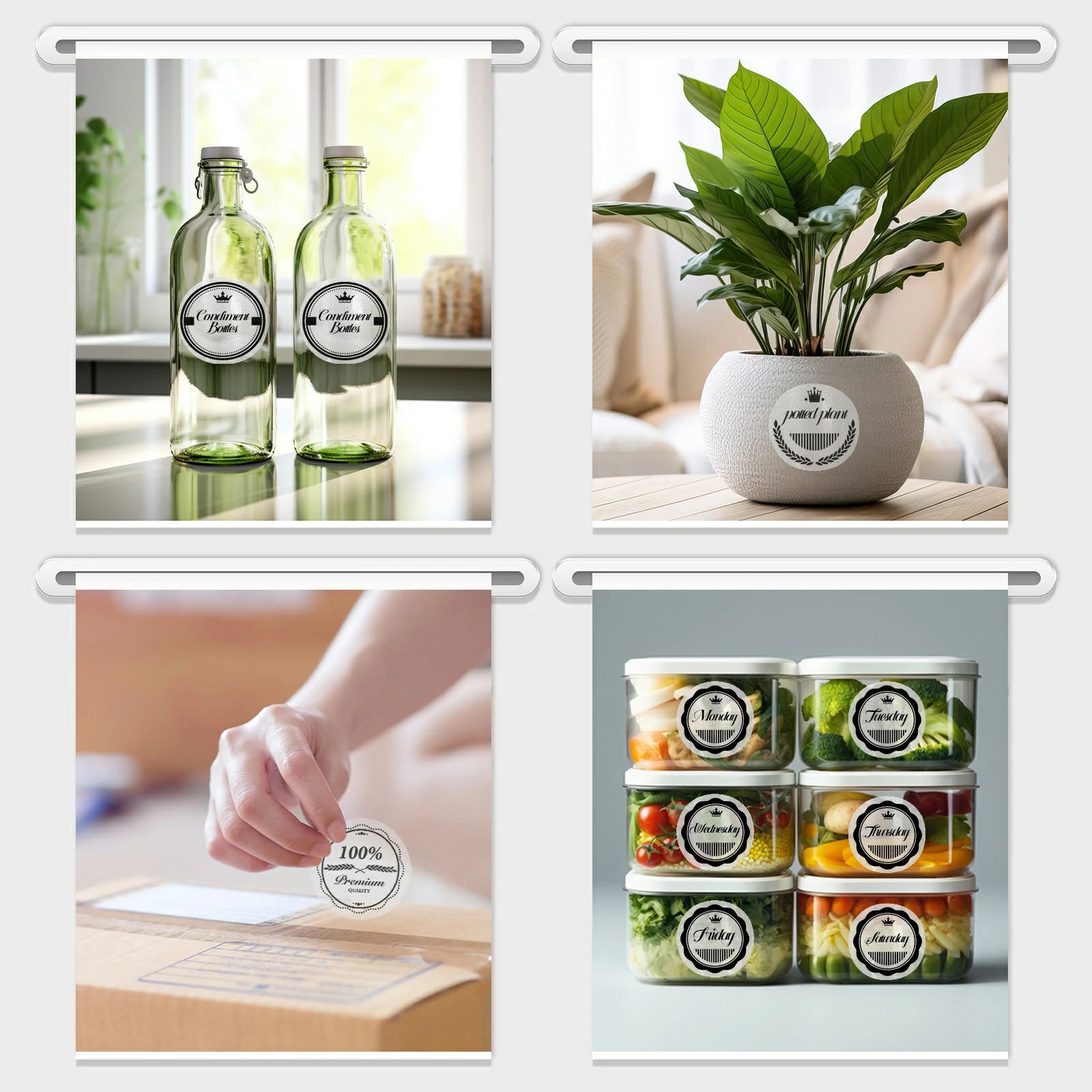 Silver 2-inch label paper rolls for MUNBYN CA label printers, perfect for creating durable, professional labels.