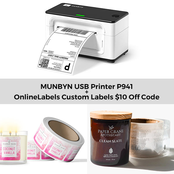 【Munbyn Day Exclusive Bundle】 MUNBYN Thermal Shipping Label Printer P941