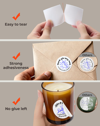 MUNBYN 2" Dual-Color Thermal Labels for RW405B Product and Packaging Stickers