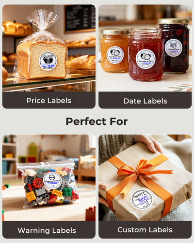 MUNBYN 2" Dual-Color Thermal Labels for RW405B Product and Packaging Stickers