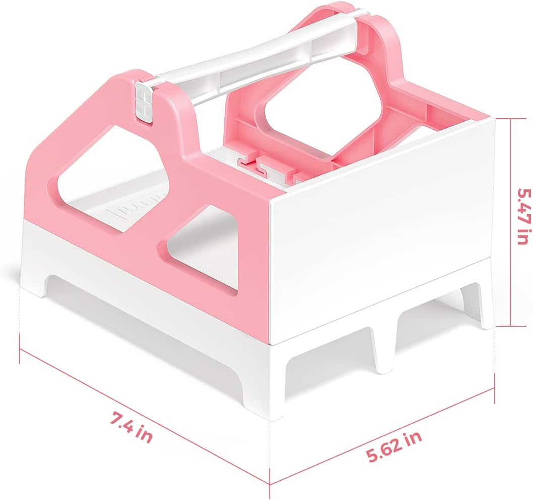MUNBYN CA Roll and Fan-Fold Holder for label printer accessories, shown in black with adjustable support features.