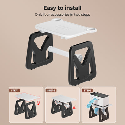 Black and white ILH02 label holder for MUNBYN CA label printer accessories, designed to organize and secure labels effectively.
