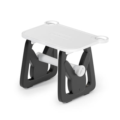 Black and white ILH02 Label Holder for MUNBYN CA label printers, accessory for organizing and securing labels.