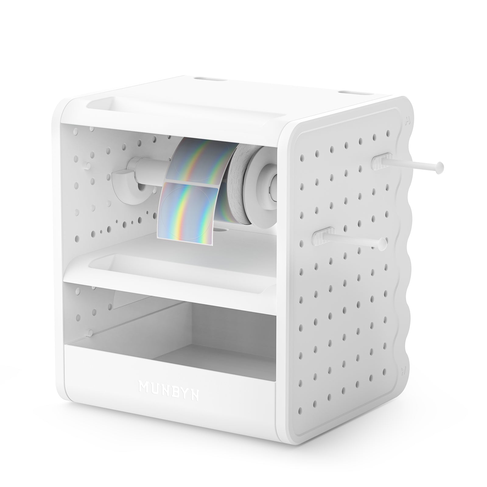 MUNBYN ILH03 5-in-1 Label Holder and Desk Organizer