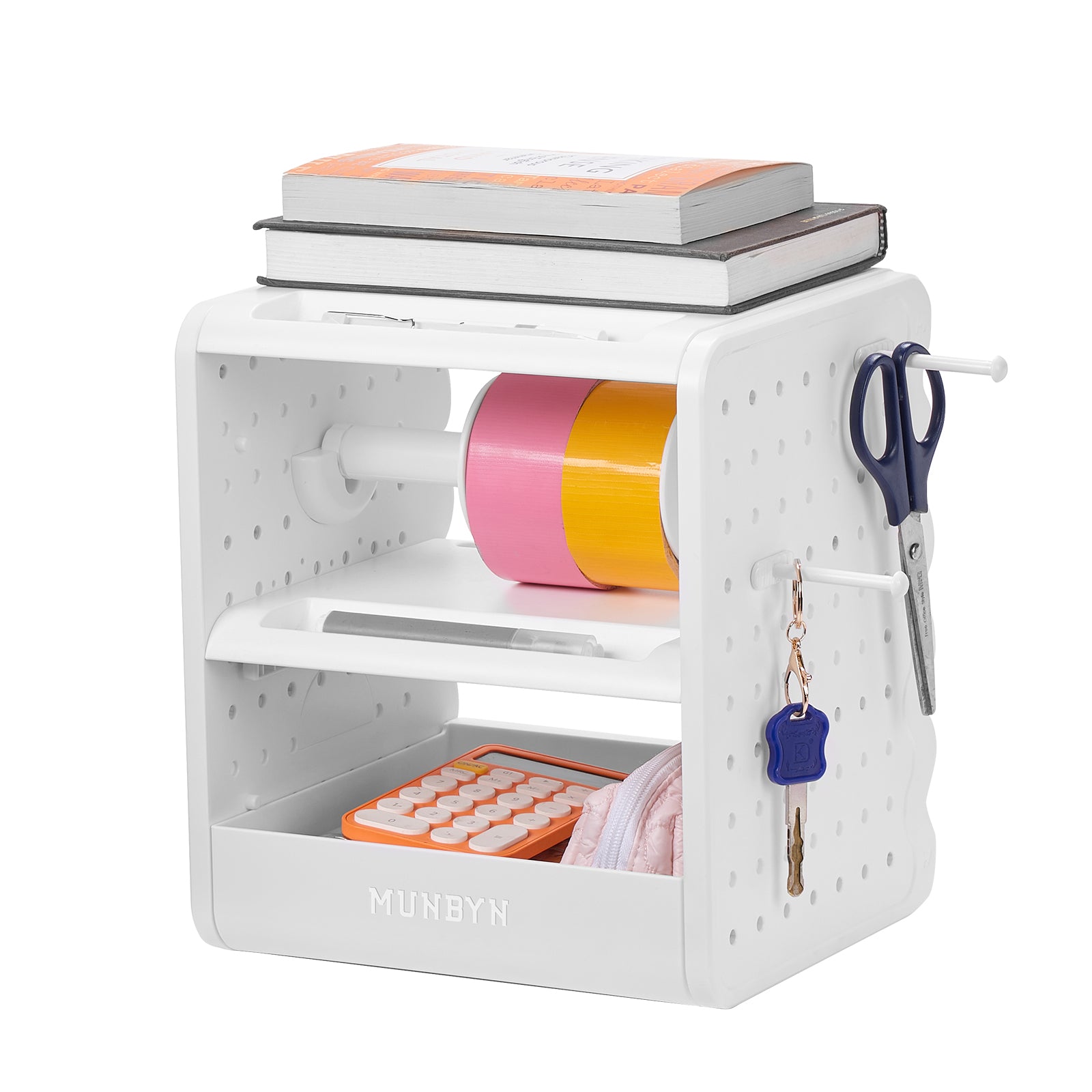 MUNBYN ILH03 5-in-1 Label Holder and Desk Organizer