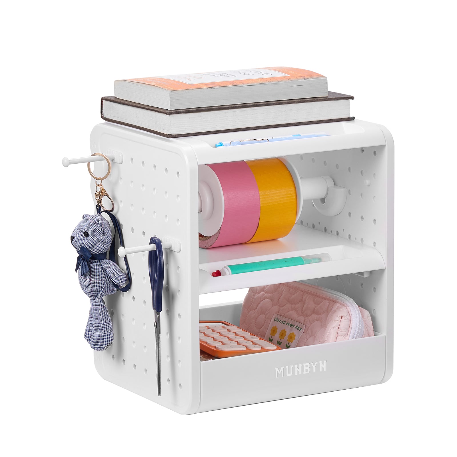 MUNBYN ILH03 5-in-1 Label Holder and Desk Organizer