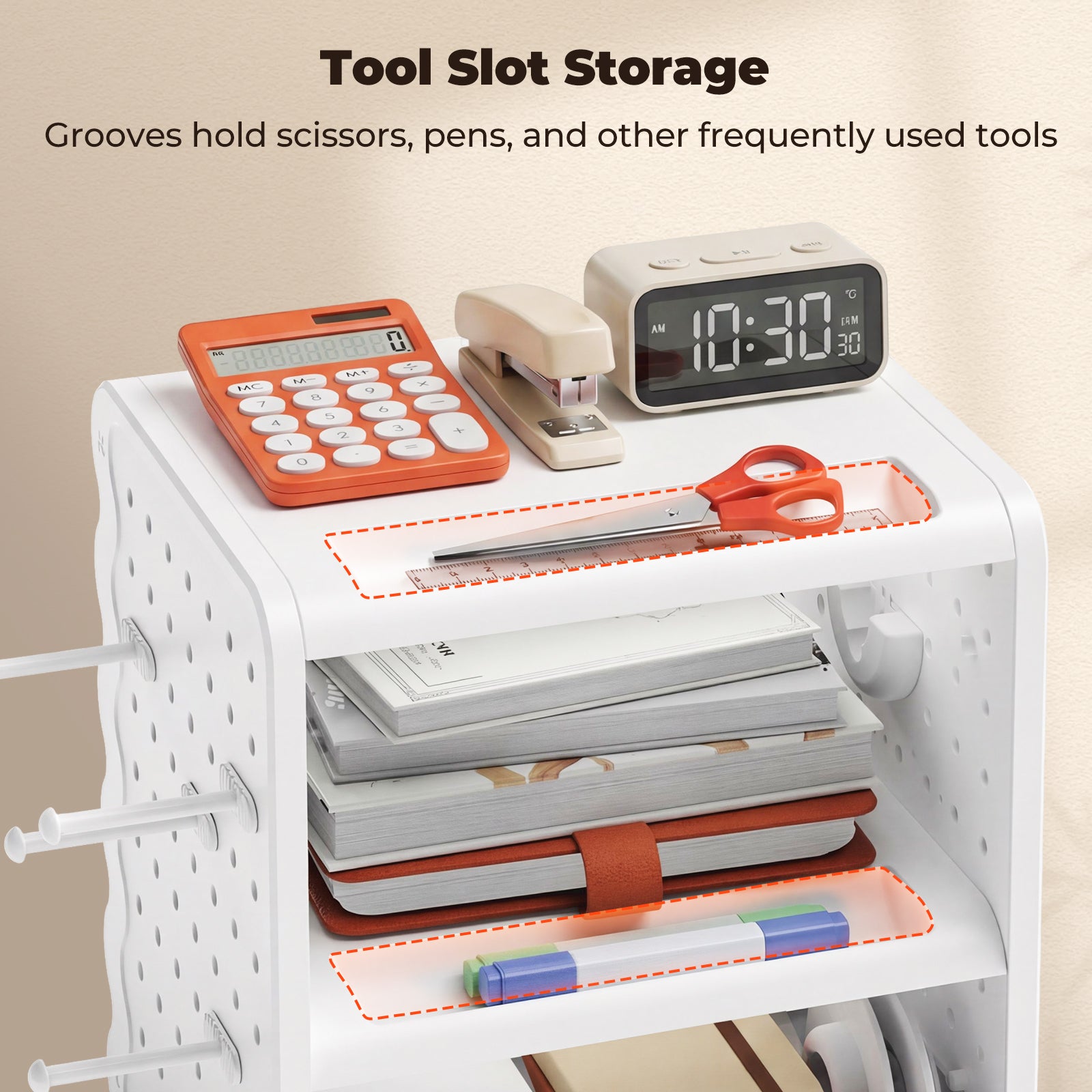 MUNBYN ILH03 5-in-1 Label Holder and Desk Organizer