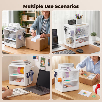 MUNBYN ILH03 5-in-1 Label Holder and Desk Organizer