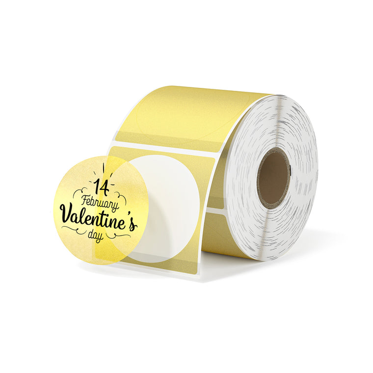 MUNBYN 2" Gold Glitter Direct Thermal Labels for Branding Stickers