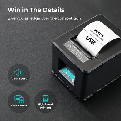 MUNBYN P098 80mm Thermal Receipt Printer with USB & Ethernet