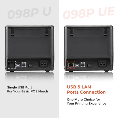 MUNBYN P098 80mm Thermal Receipt Printer with USB & Ethernet