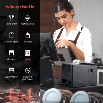 MUNBYN P098 80mm Thermal Receipt Printer with USB & Ethernet